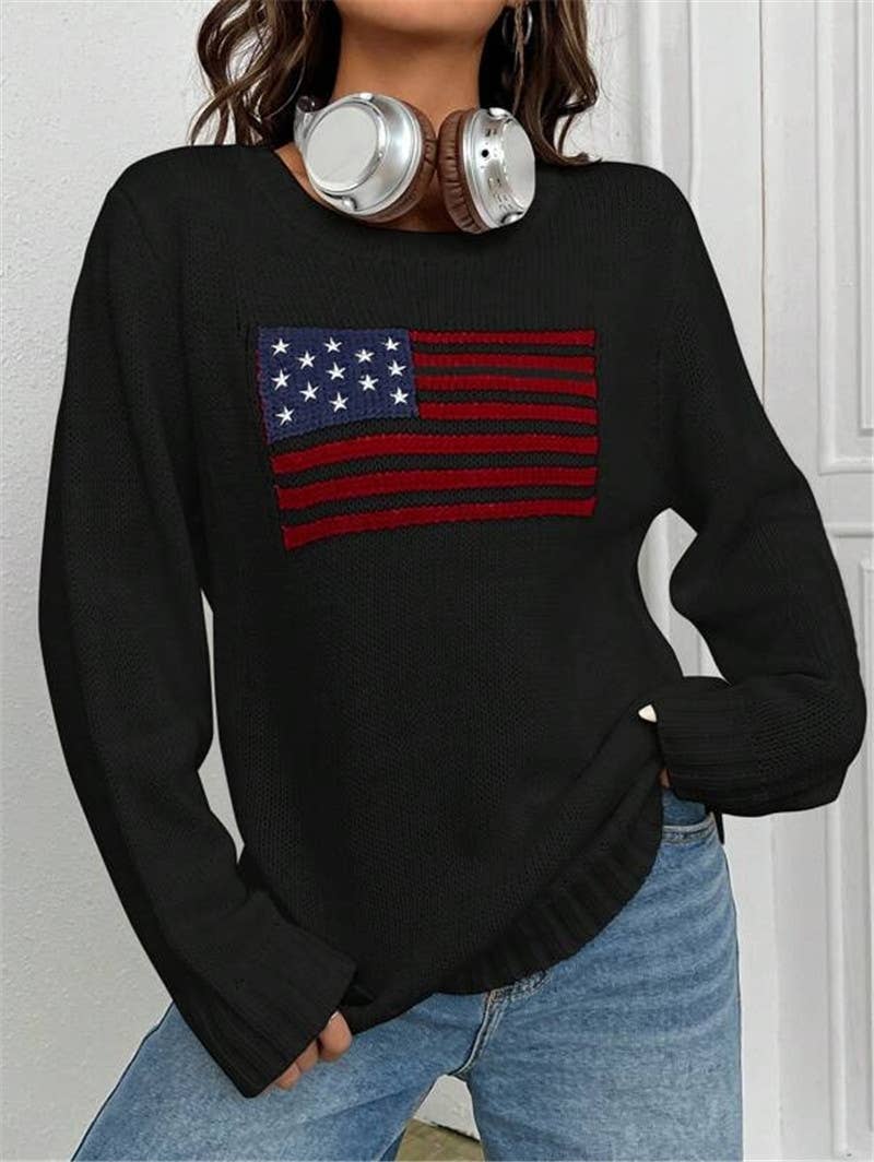 American Flag Knit Sweater