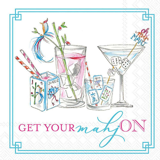 Paper Cocktail Napkin 20 Ct Mahjong Drinks