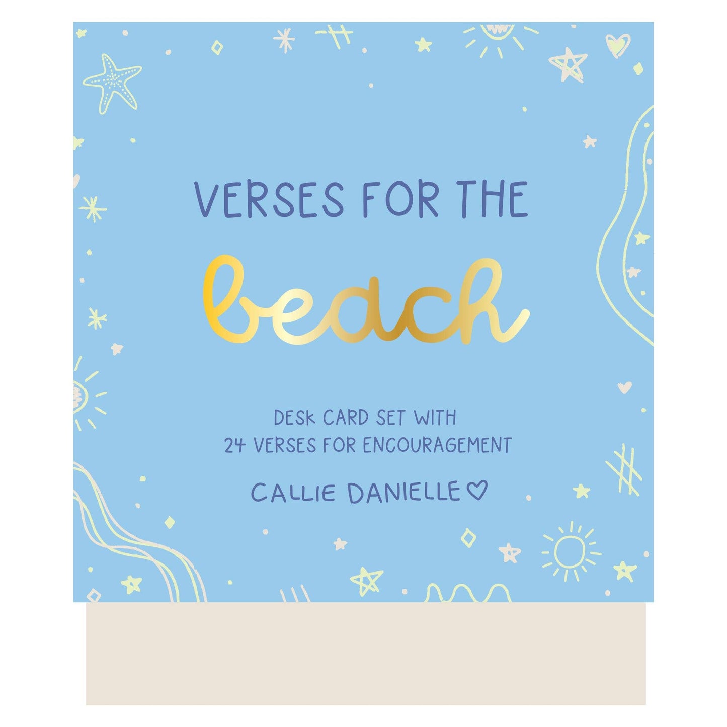 Verses for the Beach – Bible Verse Card Set + Display Stand