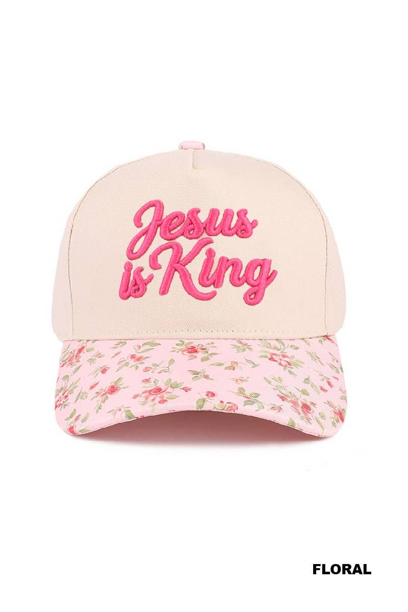 Jesus Is King Two Tone Cotton Cap