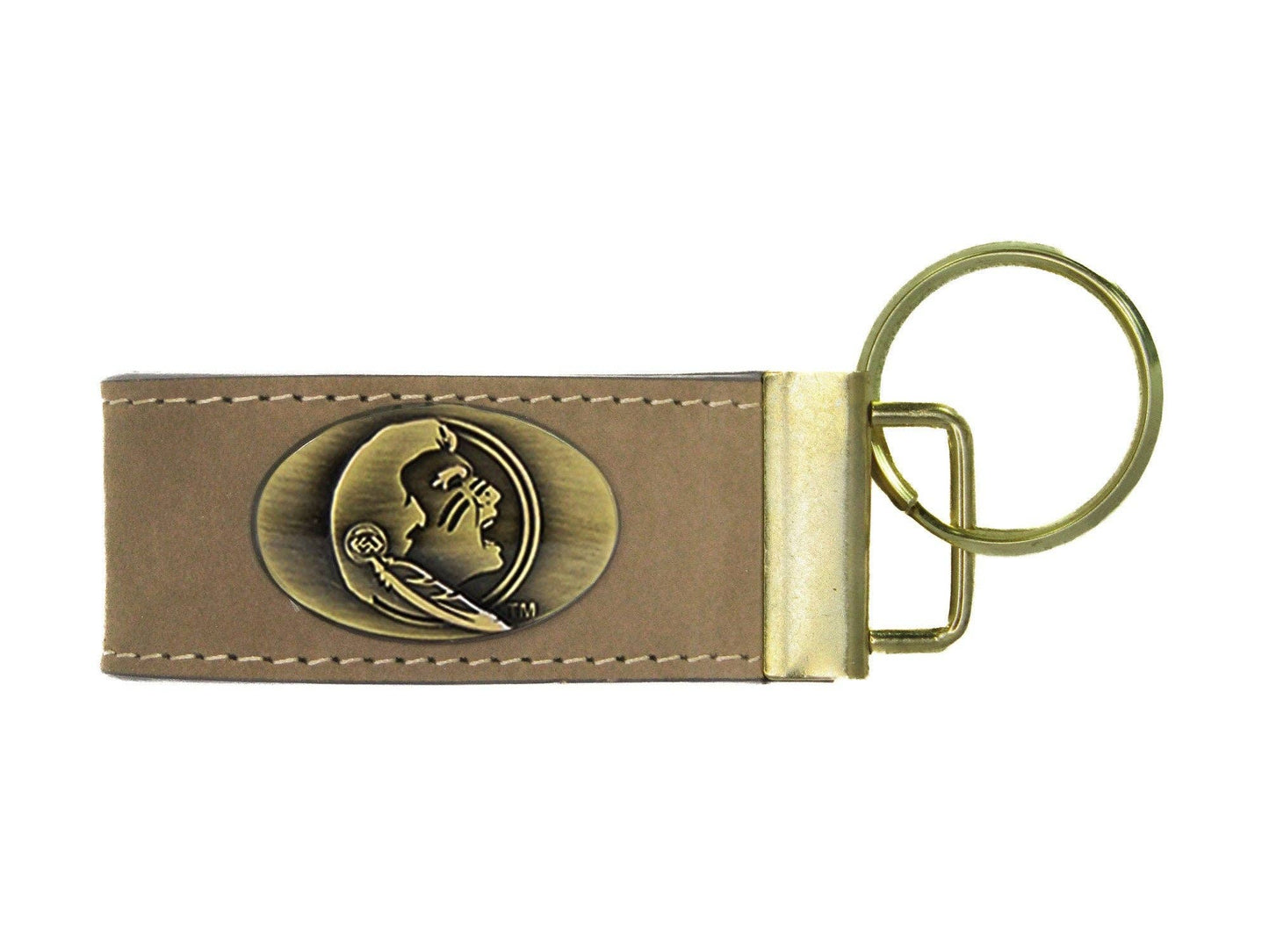 Collegiate Crazyhorse Full Grain Leather Key Fob