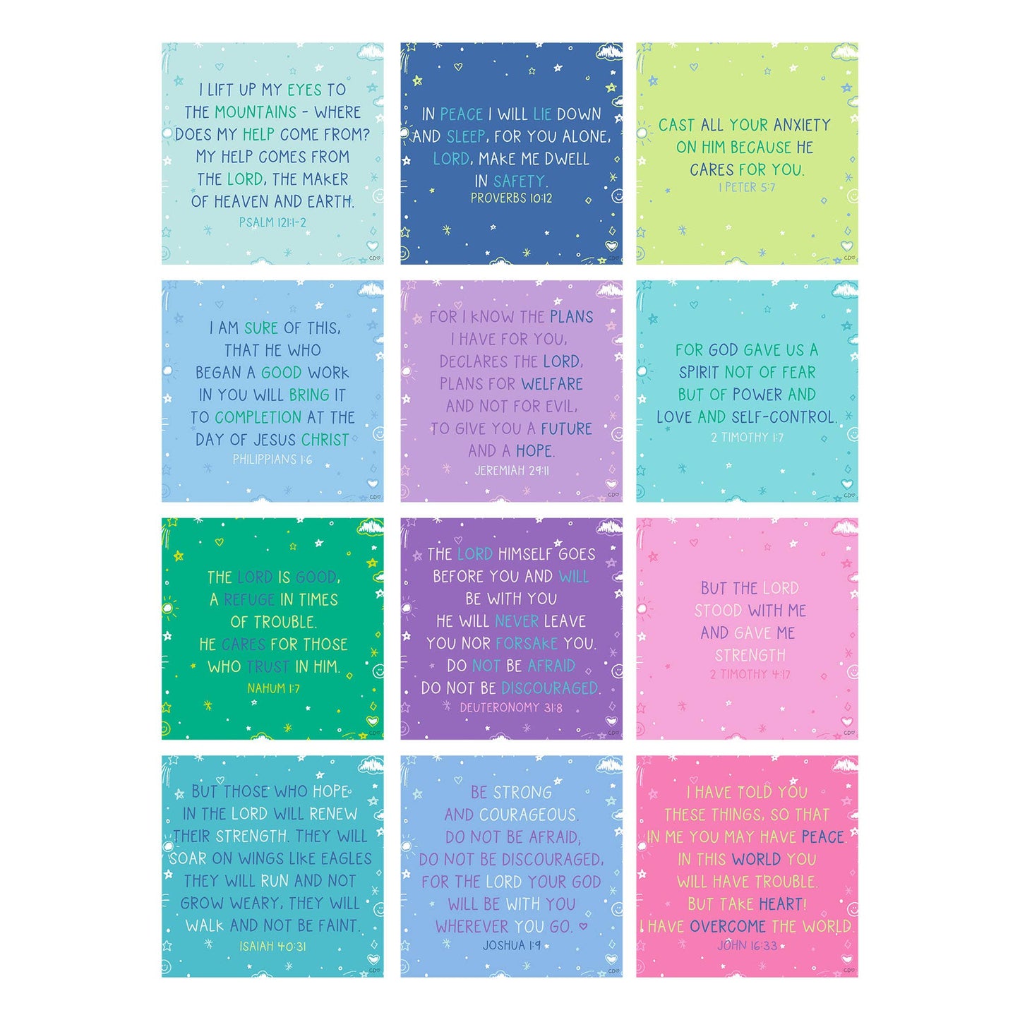 Verses for Peace – Bible Verse Card Set with Display Stand