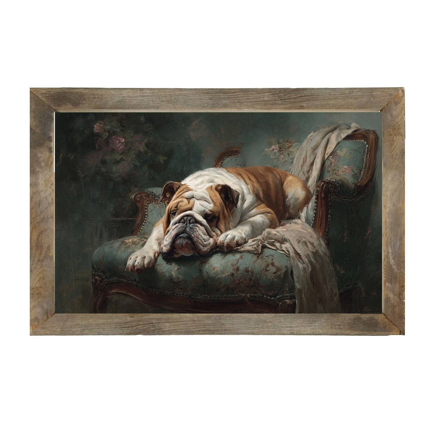 Armchair with Bulldog - Horizontal Frame