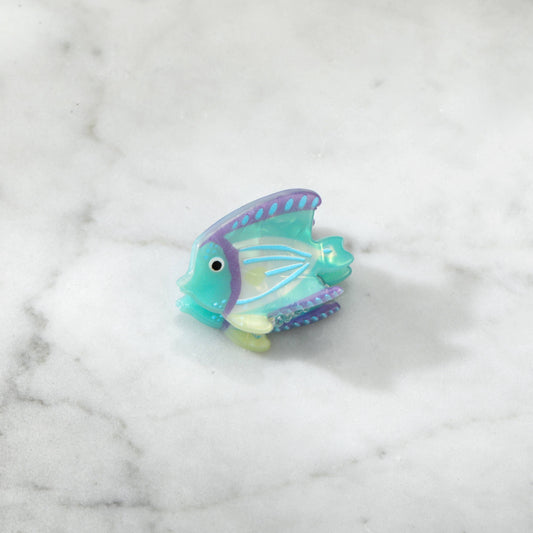 Eco-Friendly Mini Seafoam Reef Fish Hair Clip