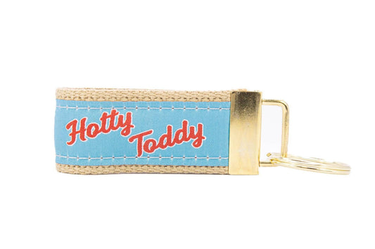 Ole Miss Rebels Collegiate Woven Ribbon Key Chain. Ole Miss Key Fob. Ole Miss Gift. Hotty Toddy Key Ring. Brass Clasp and O-Ring.