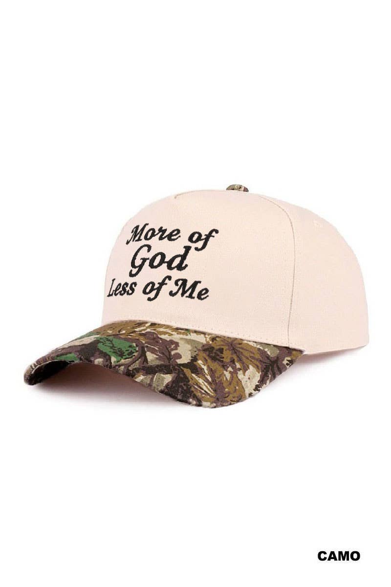 More Of God Less Of Me Two Tone Cotton Hat