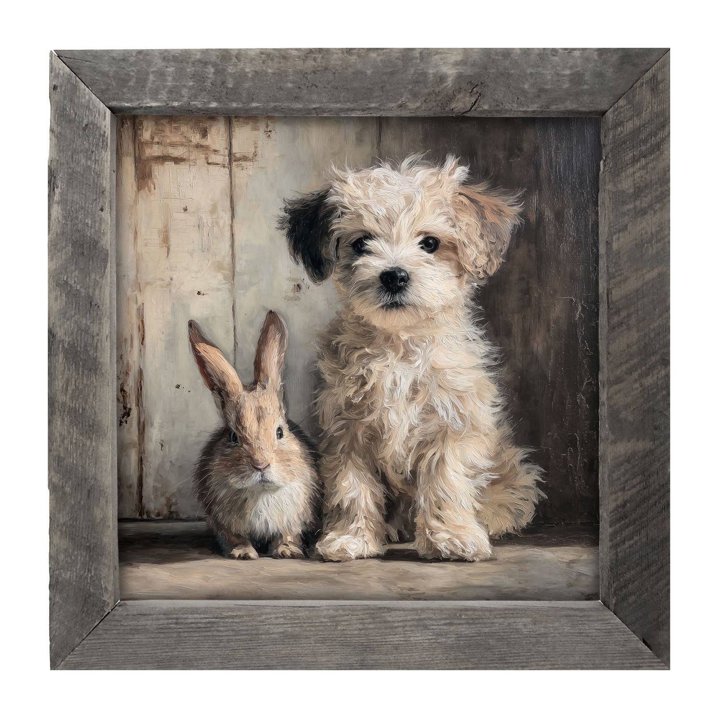 Dog Posing with Bunny