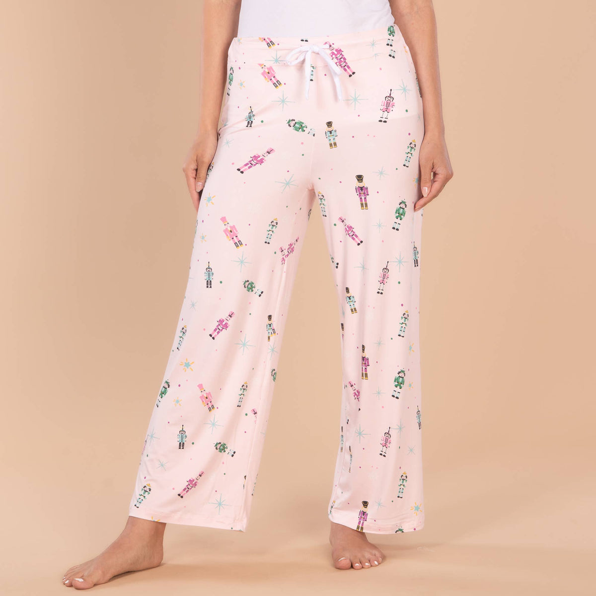 Nutcracker Parade Pajama Pants | Pink Christmas PJ Bottoms