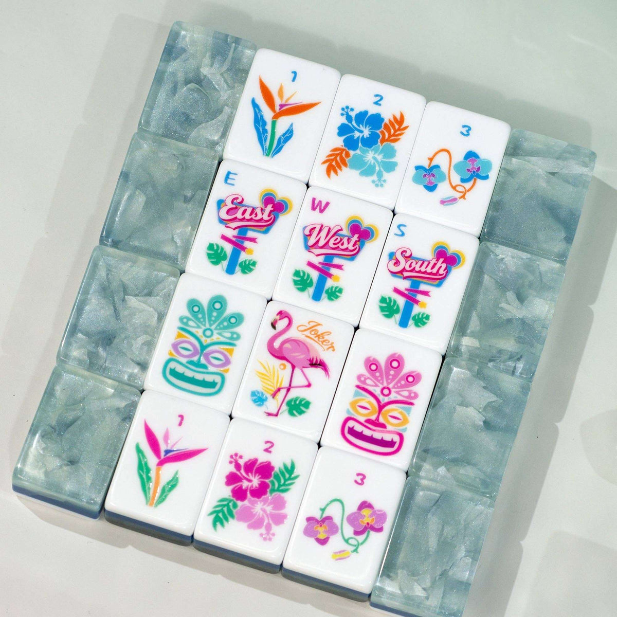 Palm Beach Mahjong Set - Moonstone Pearl