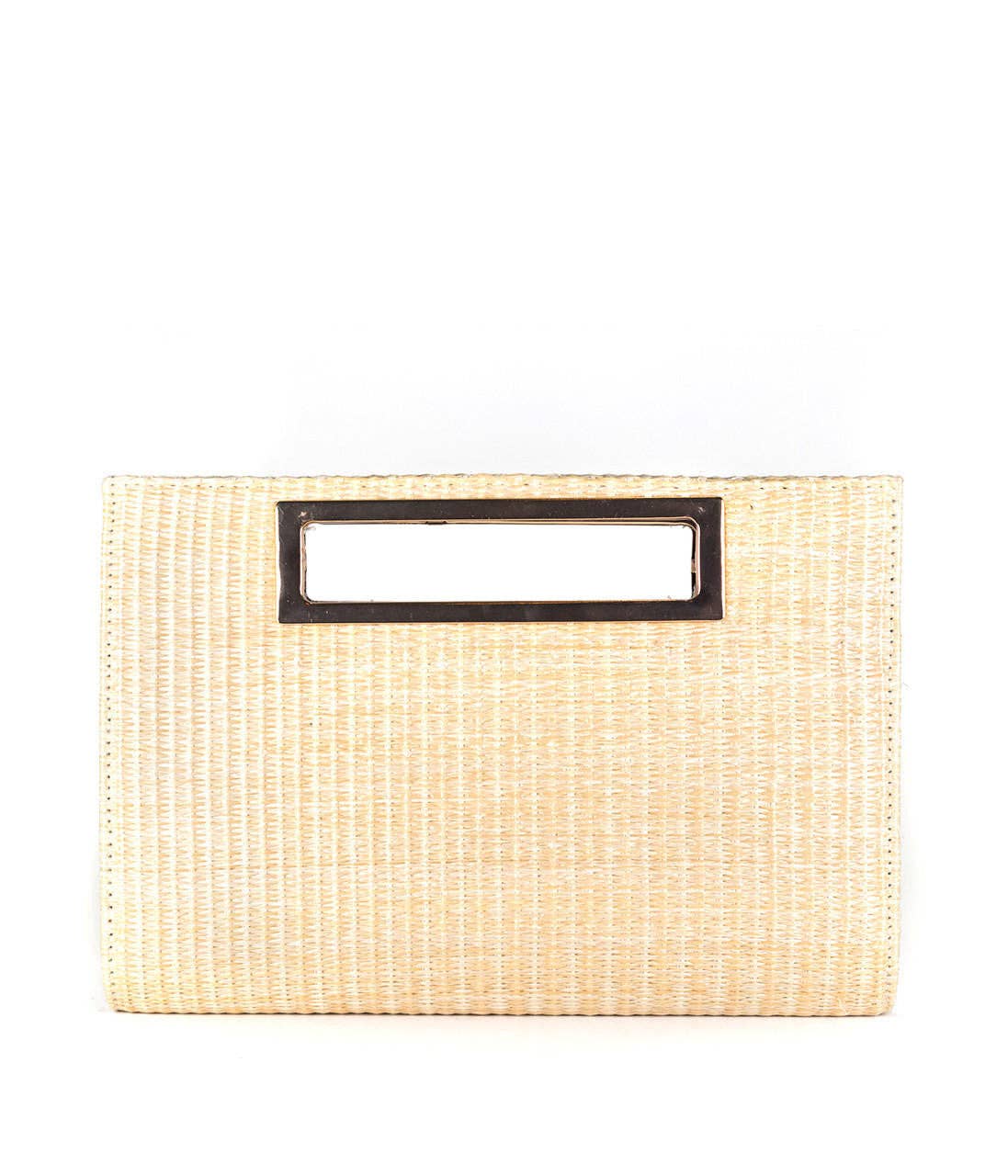 Chloe Clutch - Straw - Gold Charm - WS