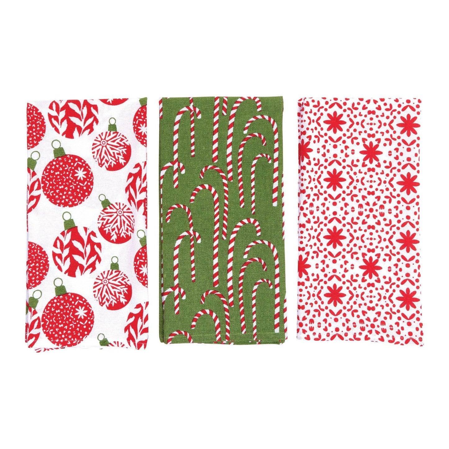 Scandi Ornaments Cotton Kitchen Towels (Set of 3)