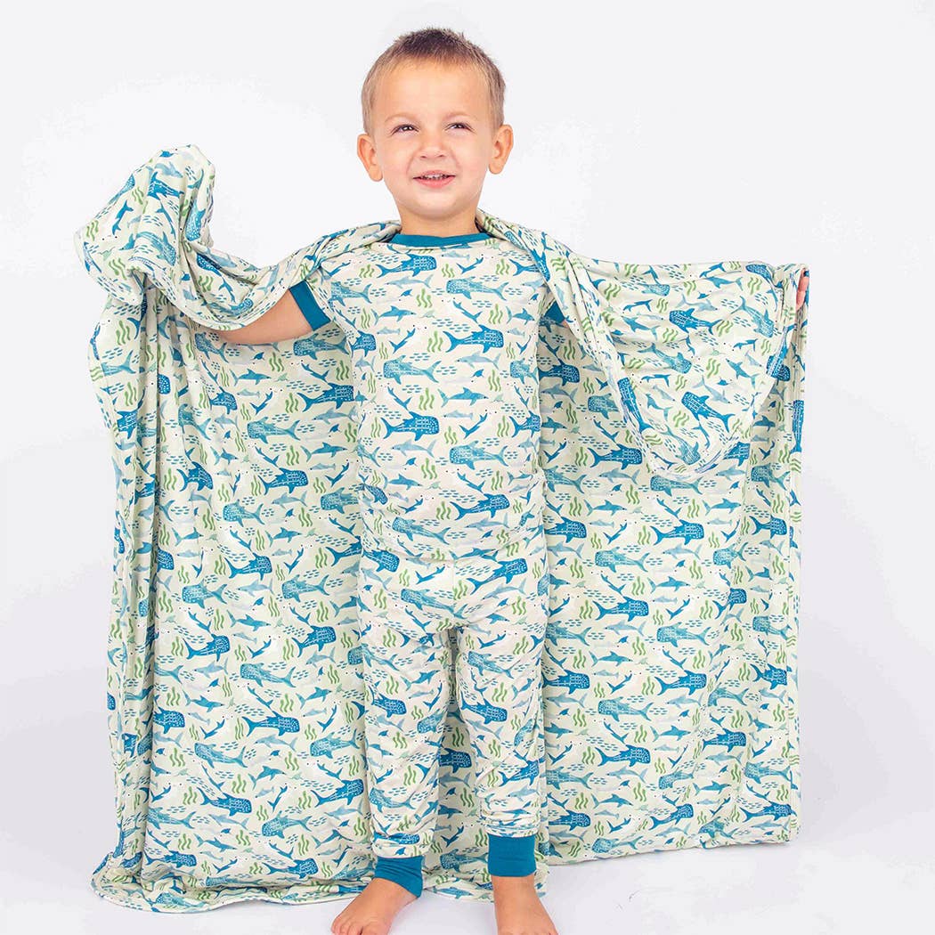 Shark Friends Ocean Animals Bamboo Baby Swaddle Blanket