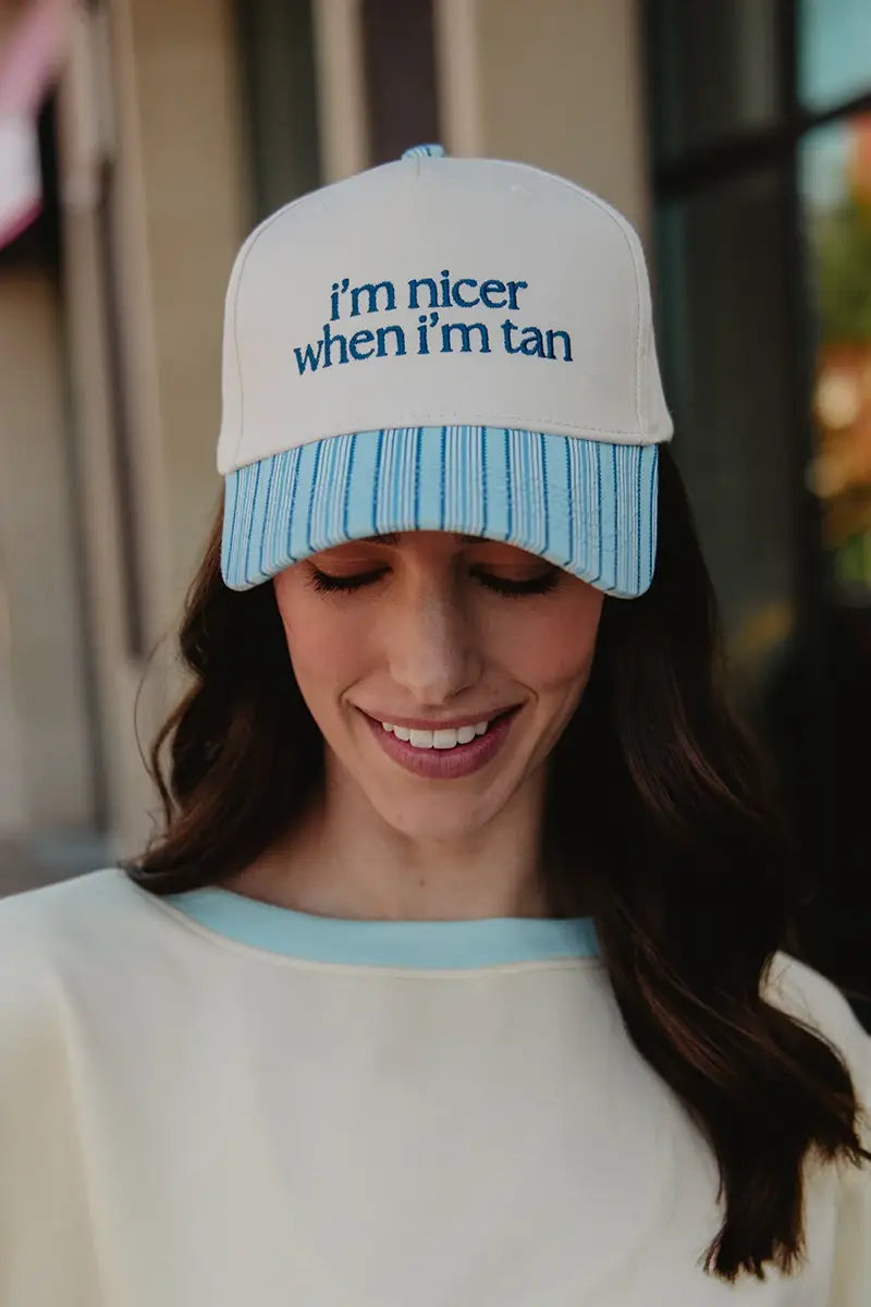 I'm Nicer When I'm Tan Two-Toned Vintage Hat