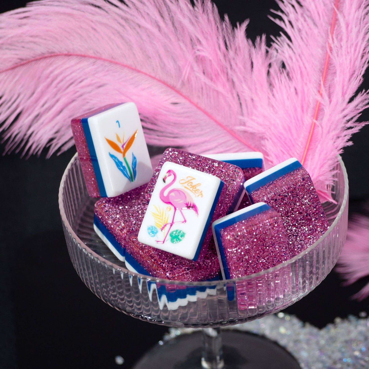 Palm Beach Mahjong Set - Pink Stardust