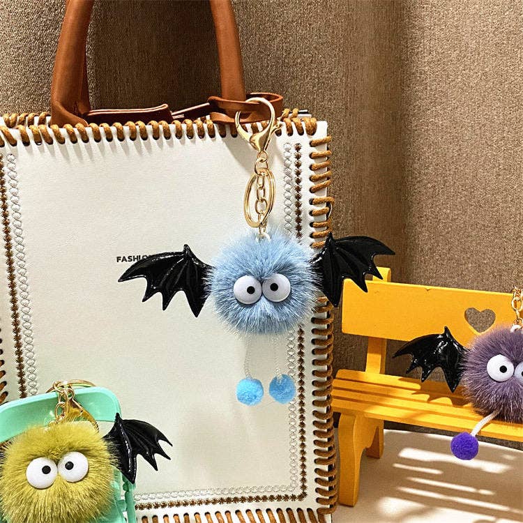 Cartoon Bat Plush Keychain
