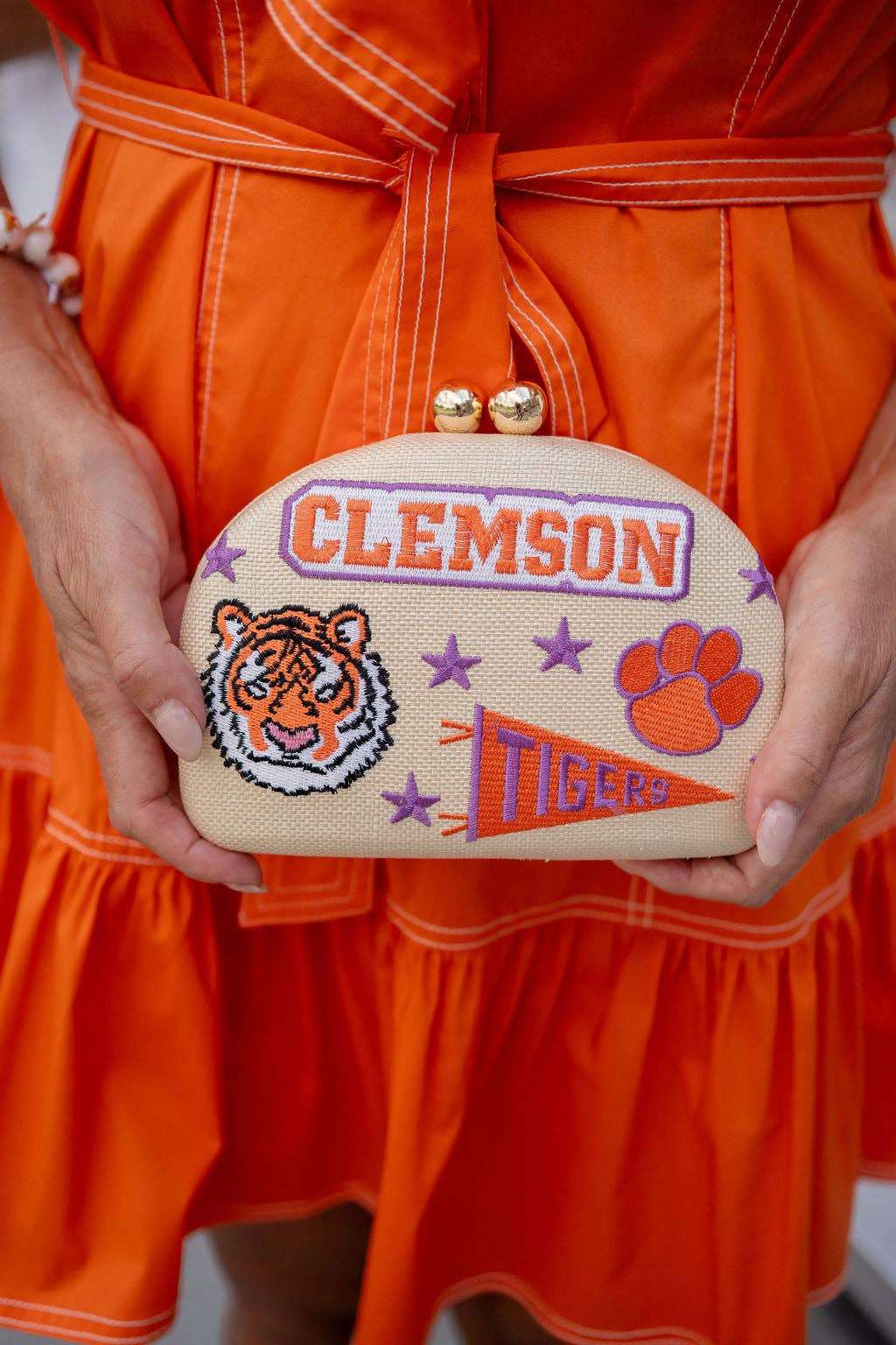 Tigers- Embroidered Clutch- WS