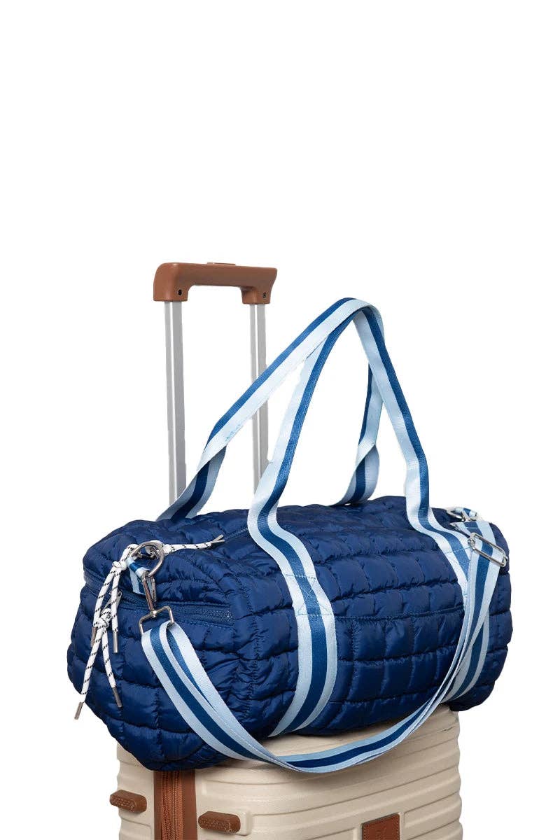 Navy Striped Women's Weekender Bag