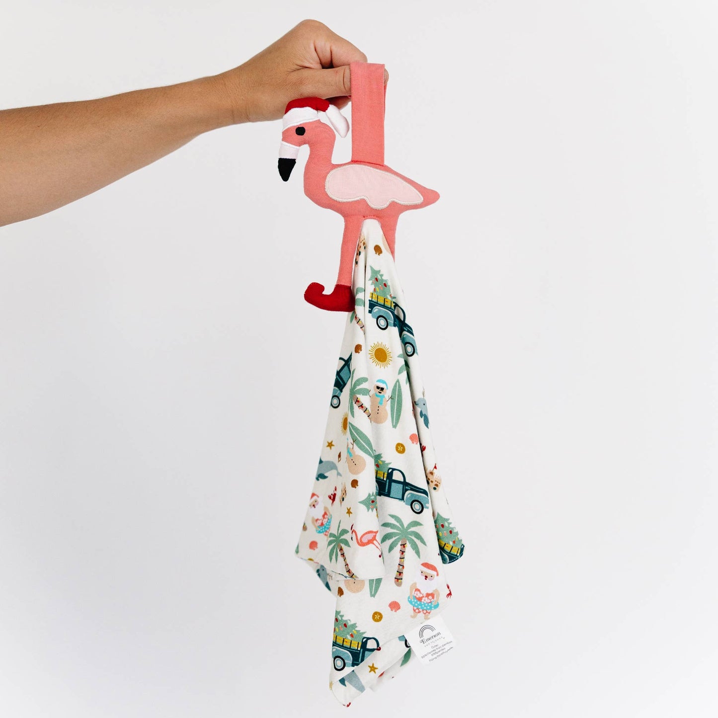 Coastal Christmas Flamingo Holiday Baby Lovey