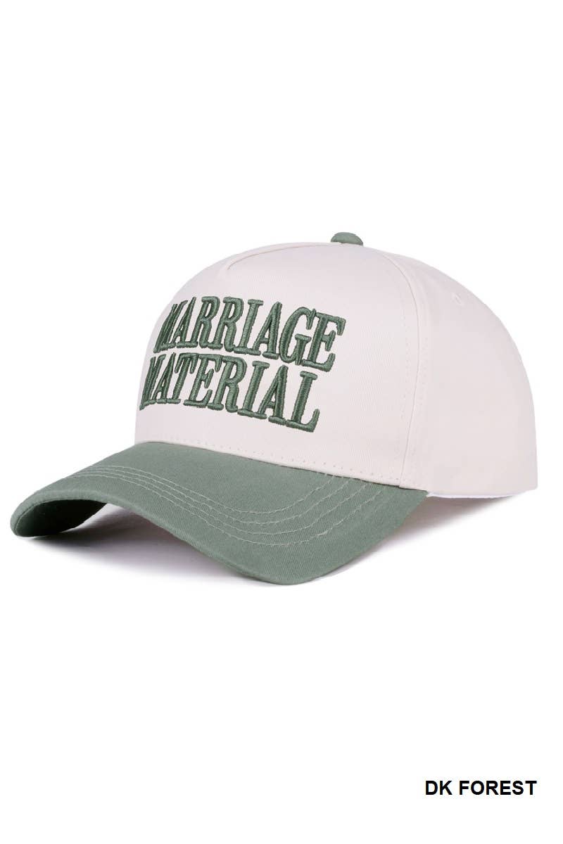 Marriage Material Two Tone Canvas Cotton Cap