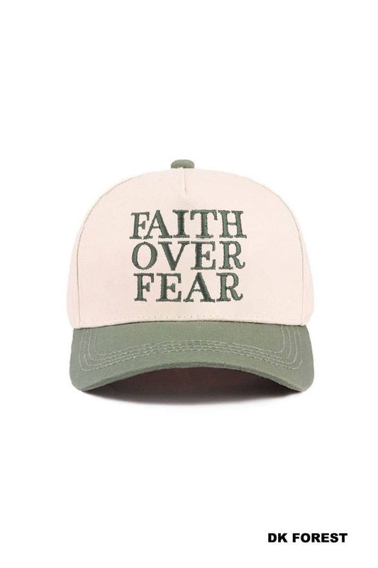 Faith Over Fear Two Tone Cotton Hat