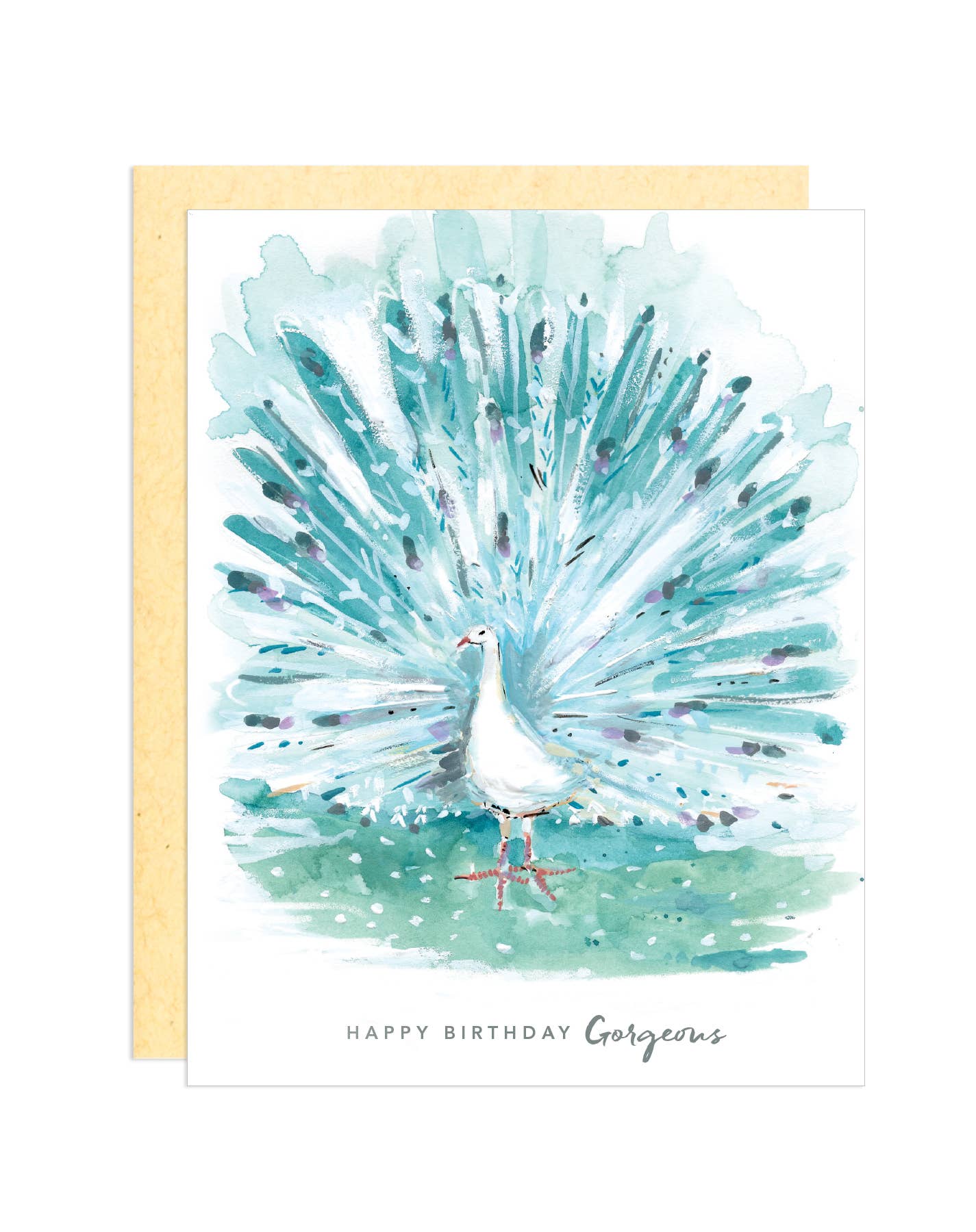 Birthday, Peacock Greeting Card