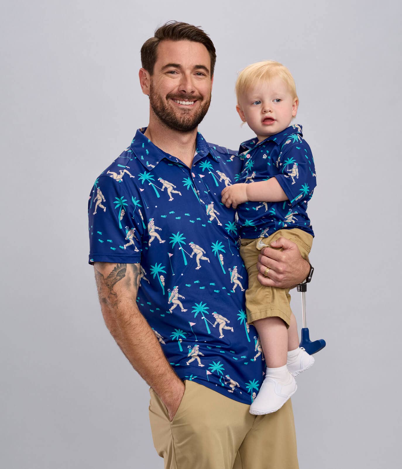 Bigfoot Bogey Men's Golf Polo - Fun Sasquatch Golf Shirt