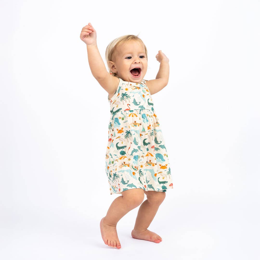 Explore Florida Souvenir Bamboo Kids Sundress