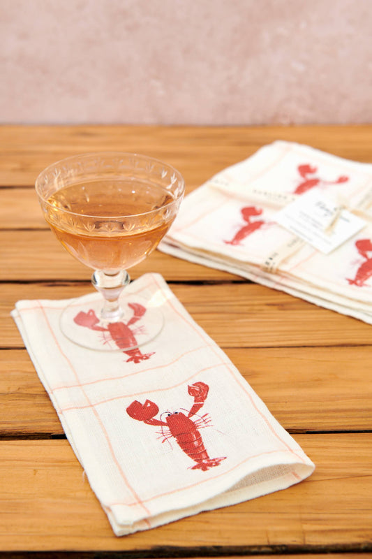 Lobsters Cocktail Napkins Set of 4