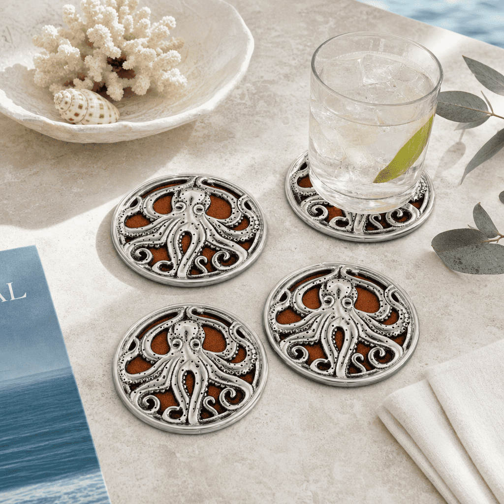 Octopus Drink Coaster Set of 4