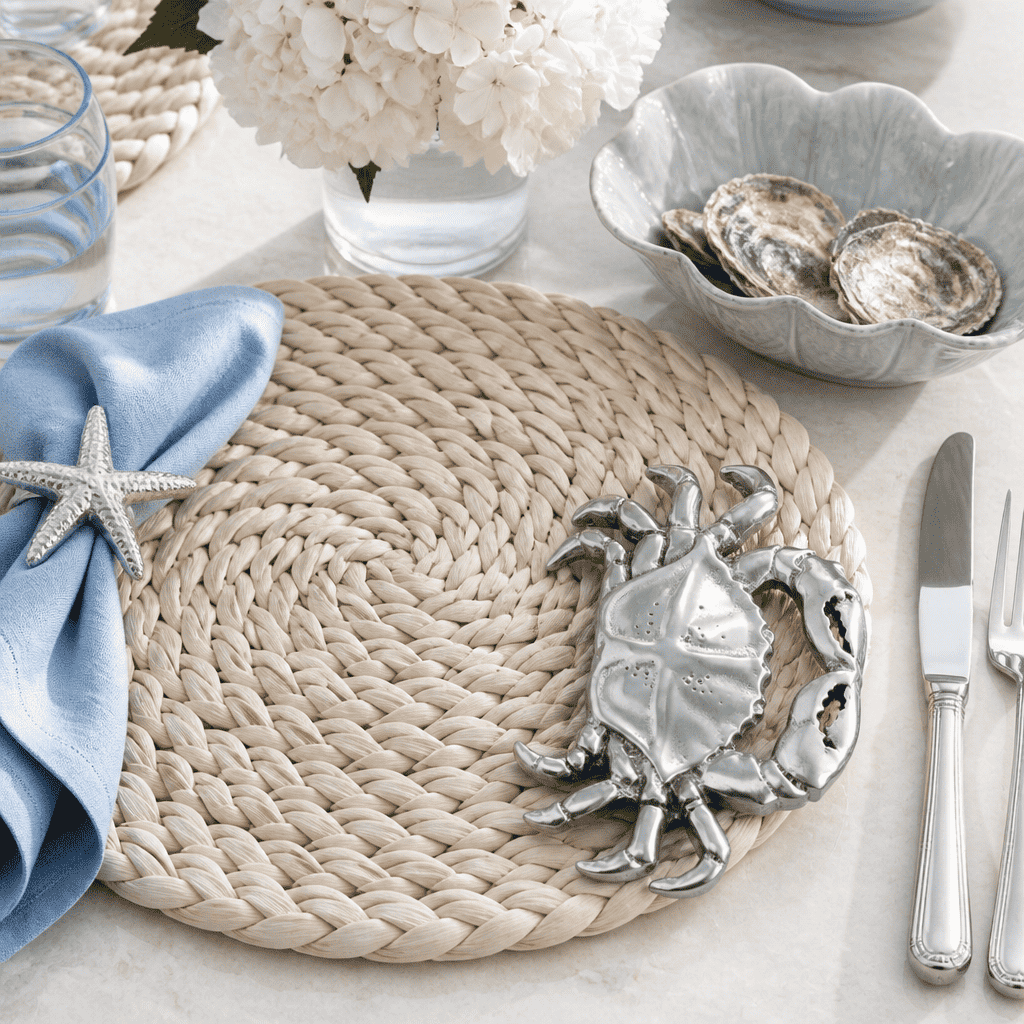 Crab Twisted Seagrass Placemats - set of 4