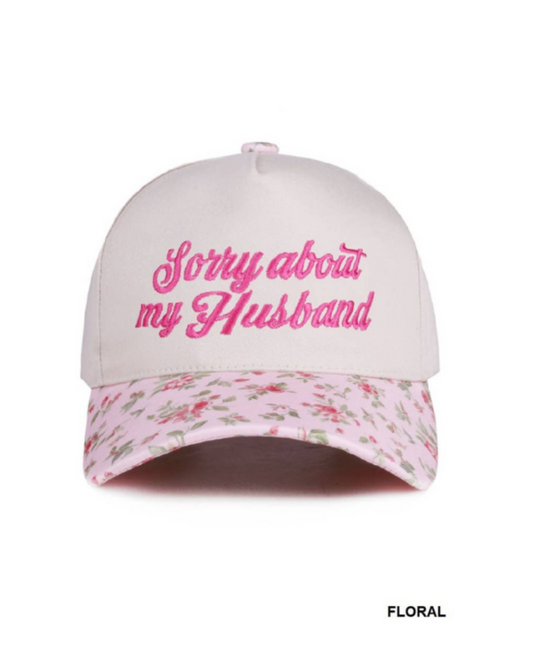 Sorry About My Husband Two Tone Canvas Cotton Cap
