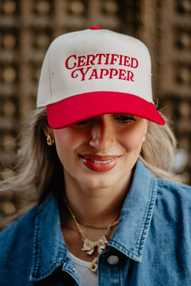 Certified Yapper Two-Toned Vintage Hat Gifts for Grads