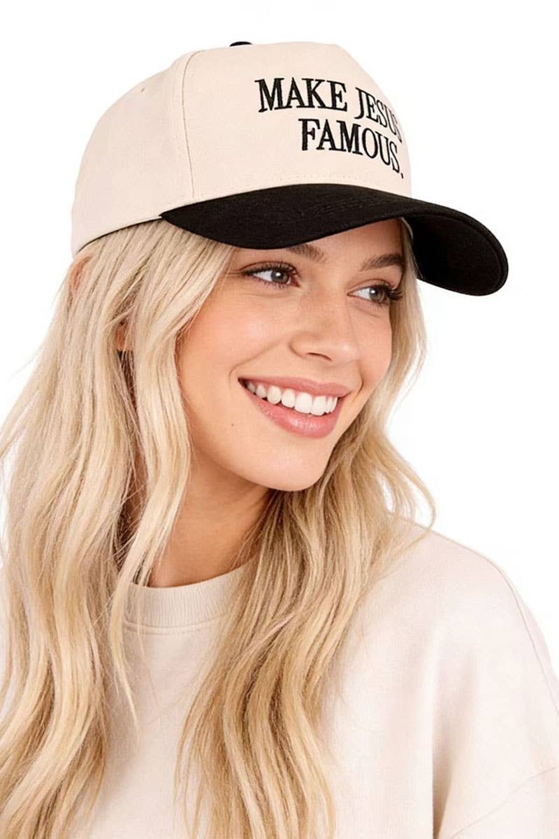 Make Jesus Famous Two Tone Cotton Hat
