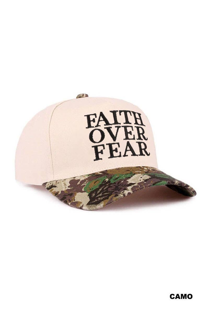 Faith Over Fear Two Tone Cotton Hat