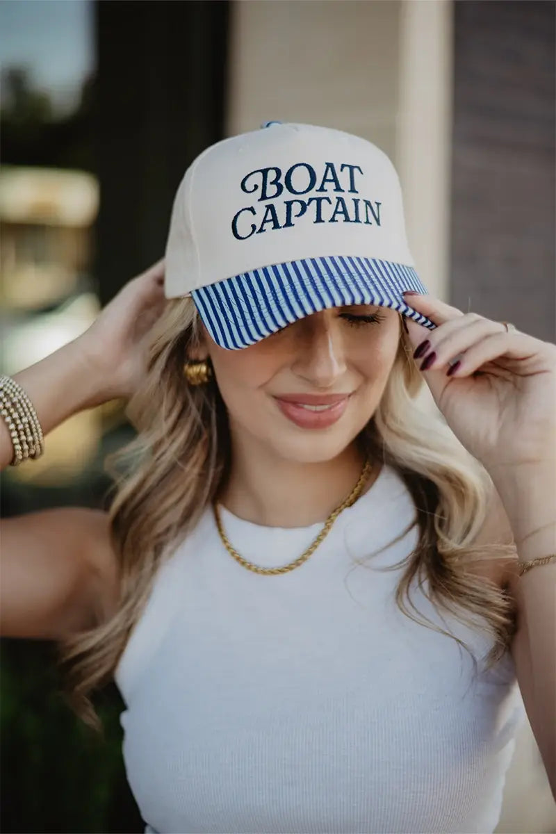 Boat Captain Two-Toned Retro Hat