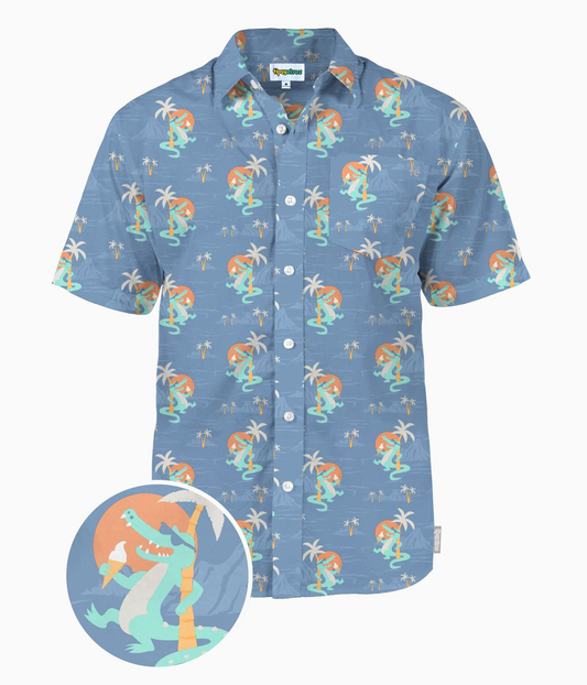 Gator Flavor Men's Hawaiian Shirt - Fun Novelty Button Down