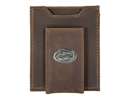 Florida Gators Men's Magnetic Front Pocket Leather Wallet.