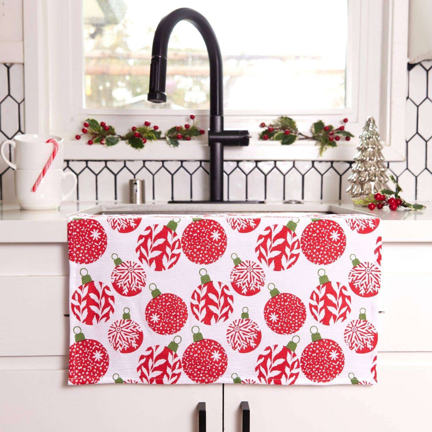 Scandi Ornaments Cotton Kitchen Towels (Set of 3)