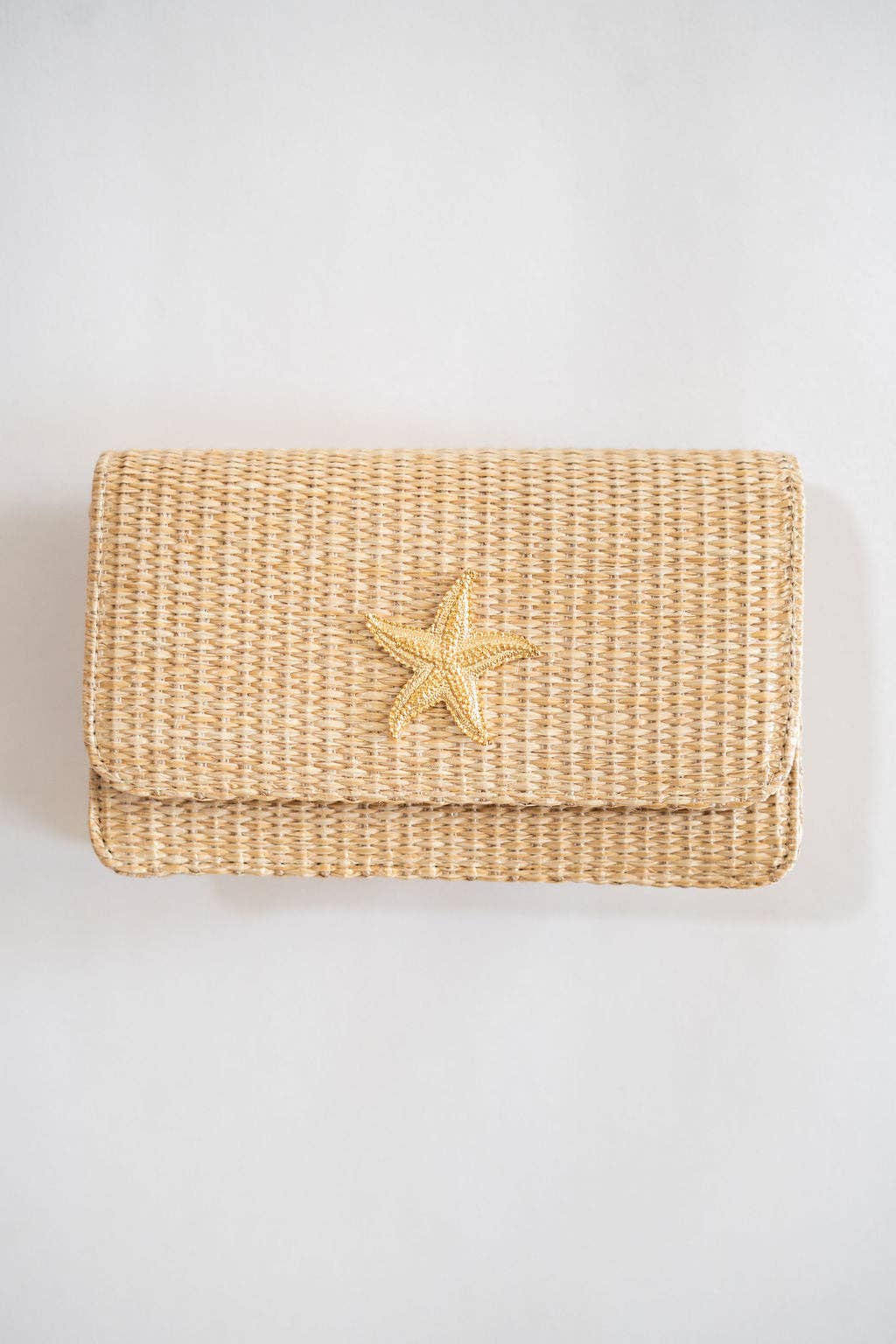 Ruby Straw Clutch- Gold Charm