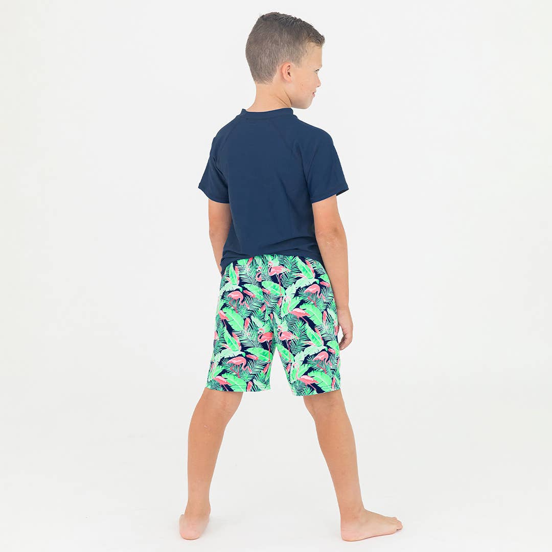 Boys Flamingo Frenzy Swim Trunks
