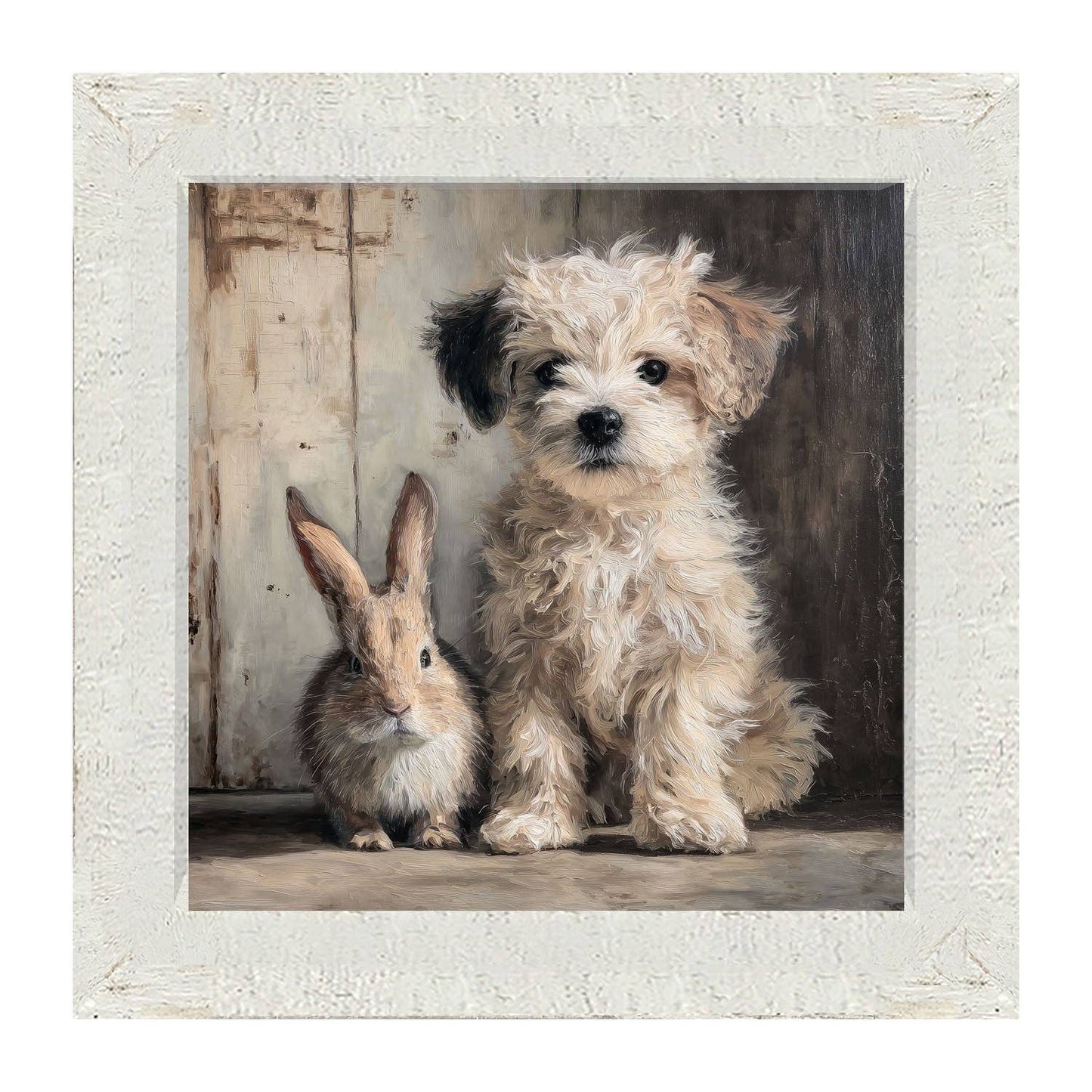Dog Posing with Bunny