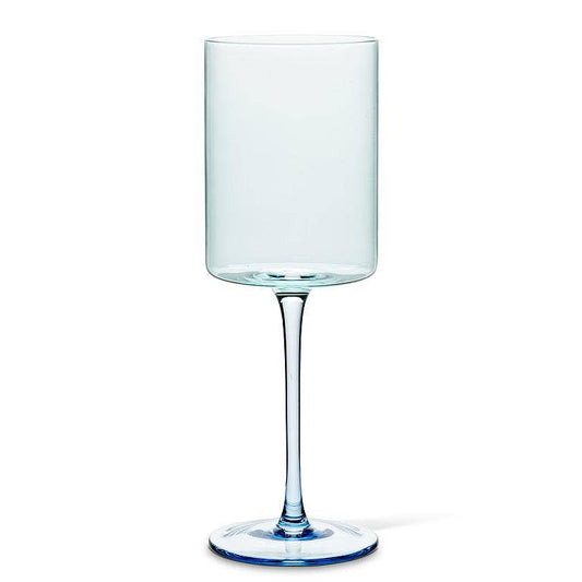 Slender Blue Wine Glass