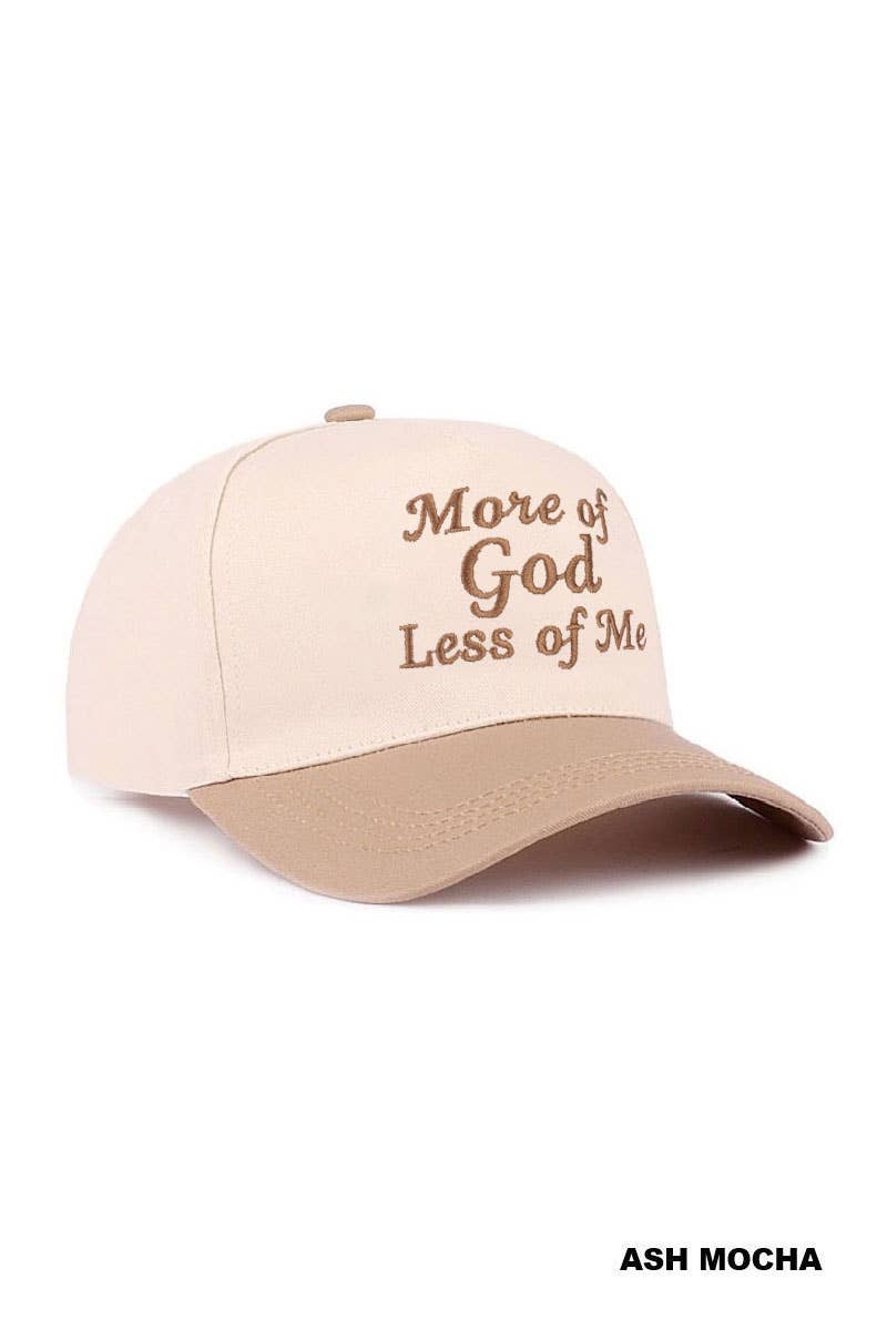 More Of God Less Of Me Two Tone Cotton Hat