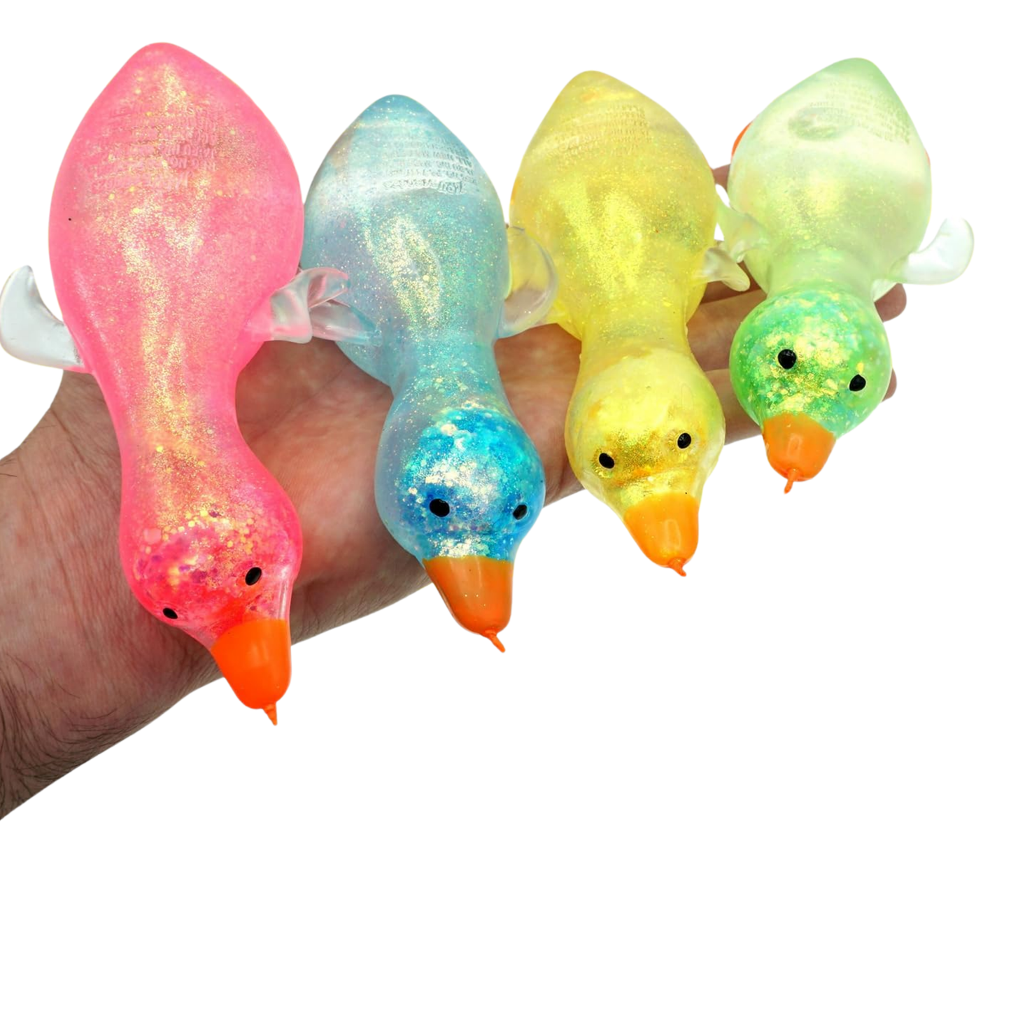 Ducks Glitter Sugar Squishy Fidget Kids  Toy- Assorted