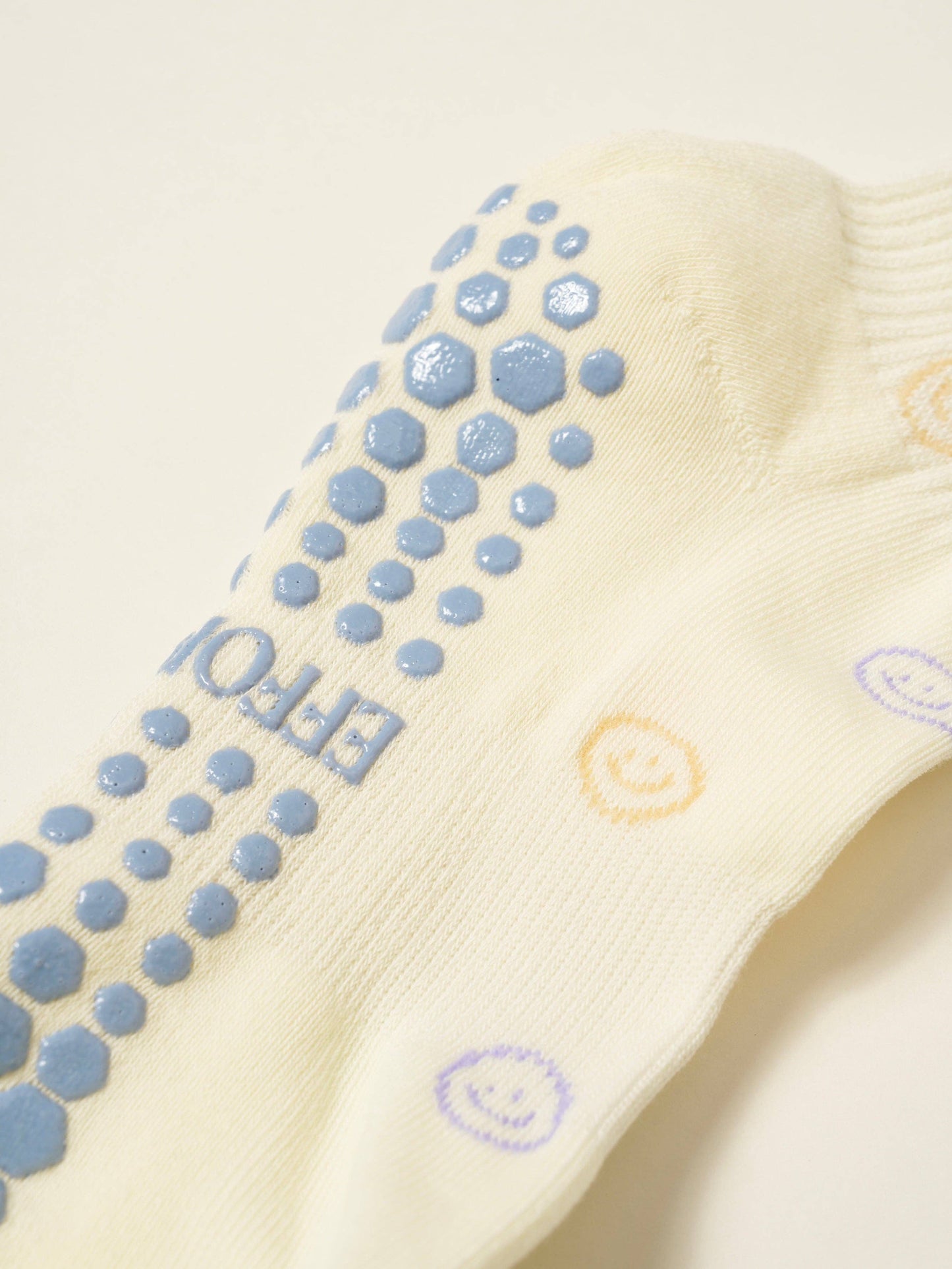 Smiley Face Ruffle Grip Sock- Pilates Socks