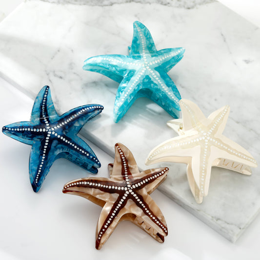 Eco Friendly Starfish Hair Clips, Large