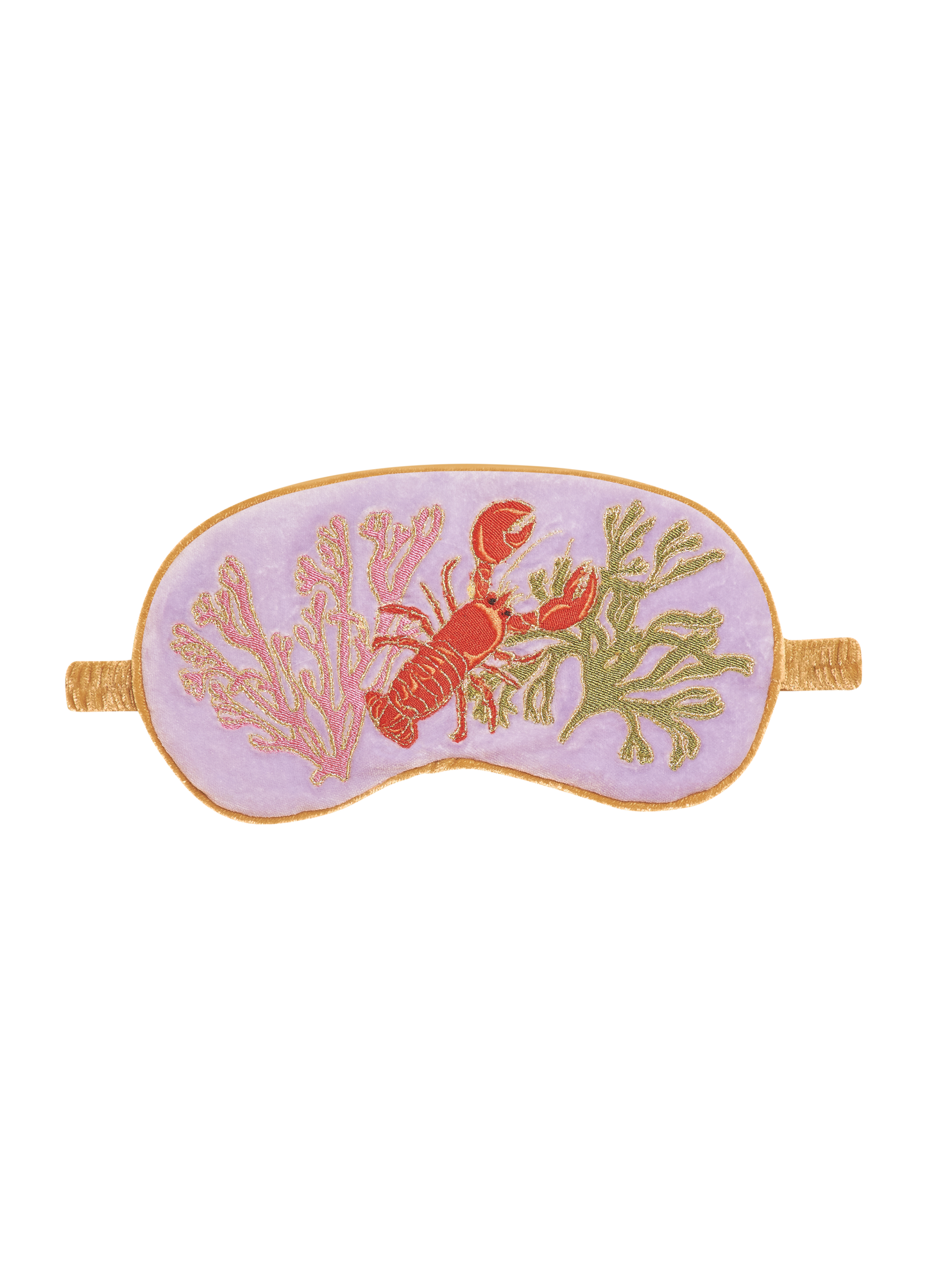 Luxury Lavender Lobster Buddies Velvet Eye Mask
