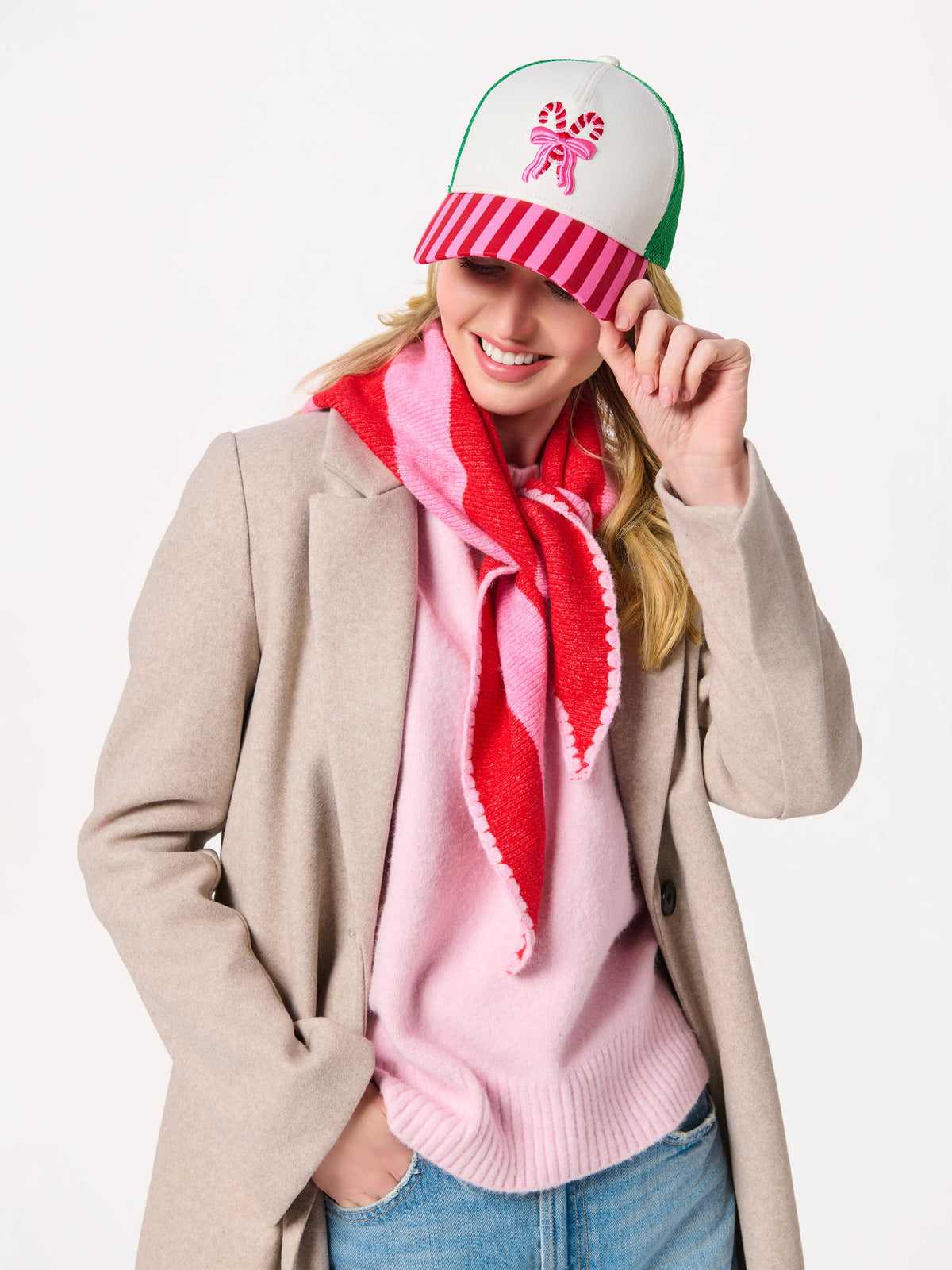 Candy Cane Trucker Hat