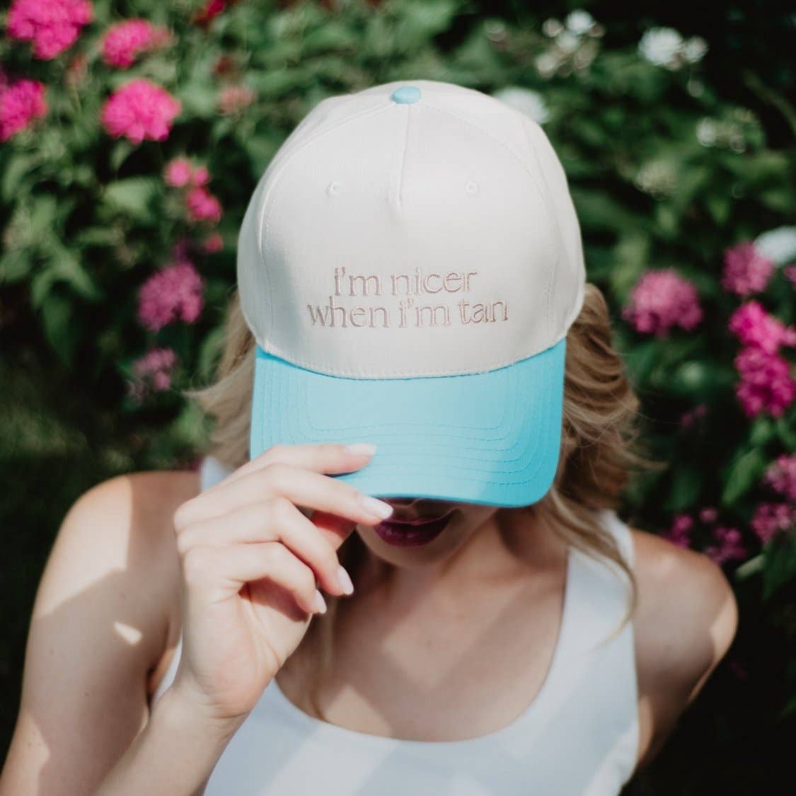 I'm Nicer When I'm Tan Two-Toned Vintage Hat