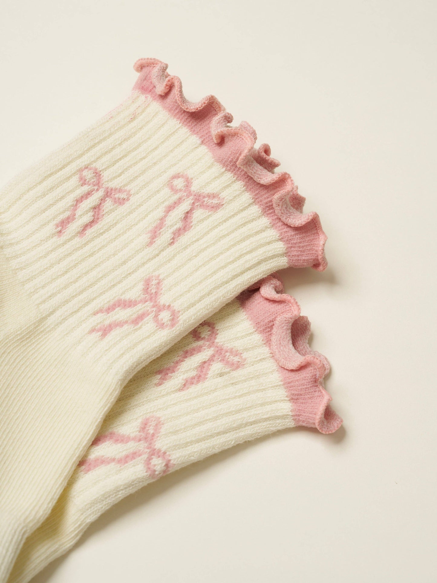 Bow Ruffle Grip Sock- Pilates Socks